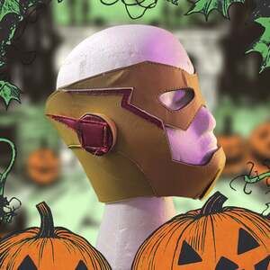 Reverse Flash Inspired Cosplay Mask - Yellow & Red Villain Costume Accessory